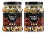 Kitchen Jungle Trail Mix ( 1 kg ) | Perfect Mixture Of Healthy Dry Fruits, Berries, Raisins, Assorted Nuts & Seeds ( 2 * 500 g ) ( Jar Pack )