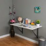 INVISIBLE BED Large Wall Mounted Foldable Study Table/Office Table/Laptop Table/Work Table - (Glossy White)
