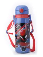 Hoom By HMI Spider Man Push Button Straw Sipper Water Bottle 500 ml
