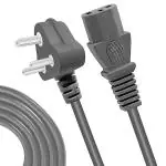 Axmon 1.8 Meter Computer Power Cable Cord for Desktop 3 pin PC/Printers/Monitor/SMPS Power Cable - Replacement Power Cord Indian Plug IEC Mains Power Cable - Black