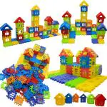 BOMBUS Multicolor Plastic Building Blocks Toy Set for Kids (Pack of 148)