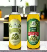 LAXMI ORGANIC Extra virgin OLIVE OIL 200 ml & Olive oil 200 ml cold press light Jaitun tail Olive Oil PET Bottle (2 x 200 ml)