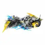 Temporary Tattoowala Eagle with Elephant Animal Tattoo on Hand Waterproof Temporary Body Tattoo