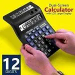 Neel Standard Function Desktop Business 12 Digital Dual Screen Double Display Basic Calculator (12 Digit) Basic Calculator (12 Digit)