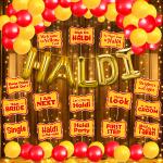 Zyozique Haldi Ceremony Decoration - Foil Balloon, Photo Booth Props, Rice Light & Balloons (Pack Of 37)