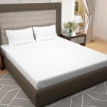 Story@Home 400 TC 100% Cotton White King size Bedsheet with 2 pillow Covers 270cm X 270cm