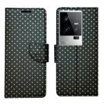 A D Enterprises Black Dot Flip Cover for Iqoo 11 5G | Magnetic Case | Shock Absorbent | Flip Cover Iqoo 11 5G