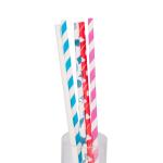 Hankley Assorted Paper Ecofriendly And Durable Paper Straws 8 inch 5 mm Set of 100