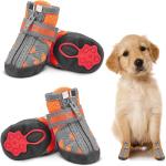 KUTKUT Dog Shoes for Hot Pavement Hardwood Floor, Breathable Dog Booties for Small Medium Dogs with Reflective & Adjustable Strap Zipper, Anti Slip Paw Protection Dog Boots (SIZE: 5)