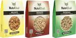 NutriOwl Assorted Nuts California Peanuts, Walnuts, Pistachio, Fibers and Anti-oxidants, Protein, Iron, 250 g (Pack of 3)