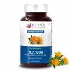 Bliss Welness Plant Based CLA 1000 | 80% Conjugated Lenoleic Acid Safflower Oil Extract | High Potency Natural Pure Lean Muscle Build Weight Management Supplement - 60 Vegetarian Capsules