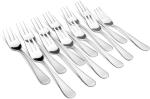 BHANSAZ Stainless Steel Fruit Fork Set - Perfect for Enjoying Fruits, Snacks, Desserts, and Appetizers Ideal for Baby, Parties and Special Occasions (Set of 12)