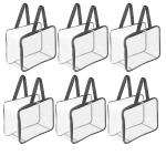 LIFE FEST Transparent Multipurpose Storage Bag for Wardrobe | Transparent Saree Covers | Large Plastic Storage Bag | PVC Packing Organizer - 40x32x22 cm (06)