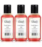 SWADESHI KHADI HERBAL Red Onion Hair Oil (Pack of 3) (300 ml)