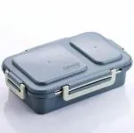 MAGIC PLUS Hot Lunch Box for Kids to School - Stainless Steel Tiffin with PUF Insulation, Keeps Food Warm, Spill Proof, BPA Free, 2 Compartments Perfect for Snacks and Toddler Meals (700ml, Black)