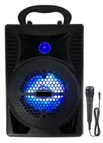 MUSIFY HIGH SELLING WS-403 Wireless Speaker Led Disco Light subwoofer Sound System with DJ Light Carry Handle-Travel Speaker Support Bluetooth, FM Radio, USB, Micro SD Card Reader, AUX with [Free Mic] 15 W, 4