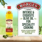 Borges Classic Pure Olive Oil - Perfect for Pizza, Pasta & other speciality cooking- 500 ml Glass Bottle