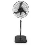 Indo Shine 400 mm High speed Oscillating pedestal farrata fan for home | 2200 RPM | Adjustable height | Heavy duty | 3-speed control | High airflow | Cooling Fan | 2 Years Warranty (Black)
