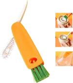 MyHomesWorld 3 in 1 Bottle Cleaning Brush Portable Cup Brush Cleaner Cup Cover Detail Brush Straw Cleaner Tools Bottle Cleaning Brush Set Home Kitchen Washing Tool(PACK OF 1, MULTI COLOR)