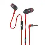 boAt BassHeads 220 Wired in Ear Earphones with Inline Mic (Raging Red)