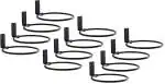 Appeasy Black Iron Wall Mountable Plant Pot Holder Rings 18 cm x 18 cm x 7 cm (Set of 12)