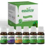 Essancia - Naturally In Every Drop Tea Tree, Lavender, Cedarwood, Peppermint, Eucalyptus, Citronella Essential Oils, 15 Ml Each (Combo Of 6)