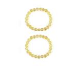 S. K. SYNTHETICS Natural Pyrite Bracelet For Reiki Healing, Wealth, Will Power Luck Protection For Unisex-Adult (Metallic Yellow) (Pack of 2)