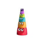 RAINBOW RIDERS Monster Cups - Activity Toy for Babies 5+ Months Plastic Multicolor Infant & Preschool Toys Develops Motor & Reasoning Skills Birthday Gifts for Boys Girls Age 5+ Months Kids.