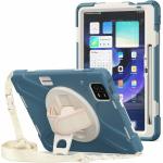 ProElite Rugged 3 Layer Armor case Cover for Xiaomi Mi Pad 6 11inch with Hand Grip and Rotating Kickstand with Shoulder Strap & Pen Holder, Cornflower Blue