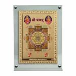 Hawai Shree Yantra Photo with Acrylic Frame for Table Decor , Car Dashboard Décor, Prayer Room | Magnetic Replaceable Photo Acrylic Frame |SFDI104_ACRYLC_PKT