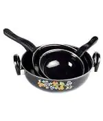 Zoom Star Black Aluminium Non-Stick Induction Kadai, Tawa & Fry Pan (3 pcs)