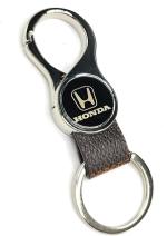 Jdp Novelty Brown Metal Round Shape Honda Cars Keychain