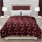 SPANGLE Polyester 400 GSM Soft Double Bed Warm And Cozy Blanket Lightweight Home Decorative - Size:210*230 Cm (Dark Maroon)
