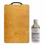WOODCHOP Anti-Bacterial Single Mango Wood Anti-Skid Reversible Wooden Cutting / Chopping Board with Handle for Kitchen ( 15 x 7 x 0.9 Inches, Small, Dark Brown)