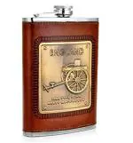 HOTCHPOTCH Slim Compact & Stylish England Alcohol Drinks Wine Whiskey Vodka Or Liquor Holder Hip Flask Stainless Steel Hip Flask (230 ml)