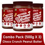 Chocolate Peanut Butter (Crunchy) | Made with Roasted Peanuts | Cocoa Powder | Gluten Free | High Protein | Cholesterol Free | Non GMO | Ready to Eat
