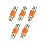 MX RCA Female Audio Video AV Cable Adaptor Connector Female to Female (pack of 5)