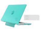 iFyx Compatible with MacBook Air 13 Inch 2021-2020 Release A2337 M1 A2179 Protective Hard Shell Case With Folding Stand + Keyguard Skin (Turquoise)