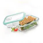 Treo by Milton Hi Borosilicate Clip Fresh Rectangular Container, 640 ml, 1 Piece