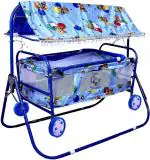 Avani Metrobuzz Blue Baby Cradle Cot Cum Stroller