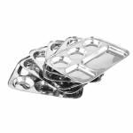 Arihant's Stainless Steel Dinner Plate/Thali with Deep Compartments, Set of 2