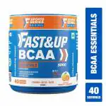 Fast&Up BCAA Essentials Supplement Powder with 2:1:1 Ideal Ratio Leucine, Isoleucine & Valine-Pre/Post & Intra Workout Supplement For Recovery & Performance Boost, White