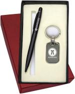 UJJi 2in1 Advocate Logo Set in Matte Finish Black Color Pen and Metal Keychain