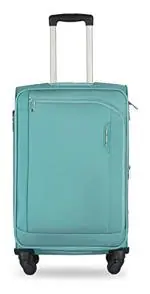 Nasher Miles Cyan Polyester Dallas Soft Sided Trolley Bags 1 Pc 65 cm