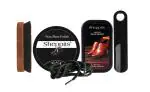 Sheppits Premium Shoe Shiner (Neutral), Shoe Polish (Black), Shoe Horn (Black), Shoe Brush, & Formal Shoes Laces (Black) Combo | Shoe Care Kit