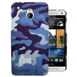 Heartly Htc One M4 Mini Hard Case Blue Back Case Cover