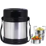 Linasha Durable Leak Proof Office Lunch Box with 4 compartment 900 ml for Office/Work/Travel/Picnic/Outdoor. Insulated Smart Tiffin Box for Men, Women, Adult, Employees on the go Meal.