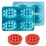 Moldberry 4 Cavities Silicone Massage Bar Soap Molds, 3D Hair Comb Ice Mold for Scalp Massager, Unique Hair Brush Silicone Soap Molds for DIY Hair Masks Salon Spa at Home