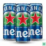 Heineken 0.0 Percent Non Alcoholic Beer Can, 330 ml Pack of 3