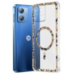 Fashionury Silicone Designer Printed Back Case Cover for Motorola G64 5g -D3127